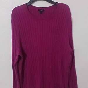 Talbots Fuchsia Cable Knit Sweater